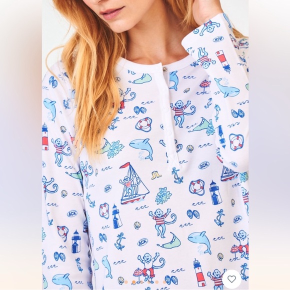 Roller Rabbit Nantucket Monkey Pajamas - Picture 2 of 3